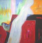 Besøket -100x100  acryl