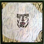 Mask 50x50  Akryl/Linotrykk