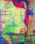 Gul akt 70x100cm Akryl