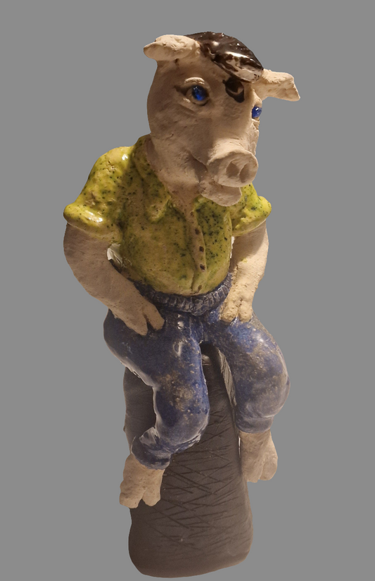 Sjarmør grisen - Keramikk