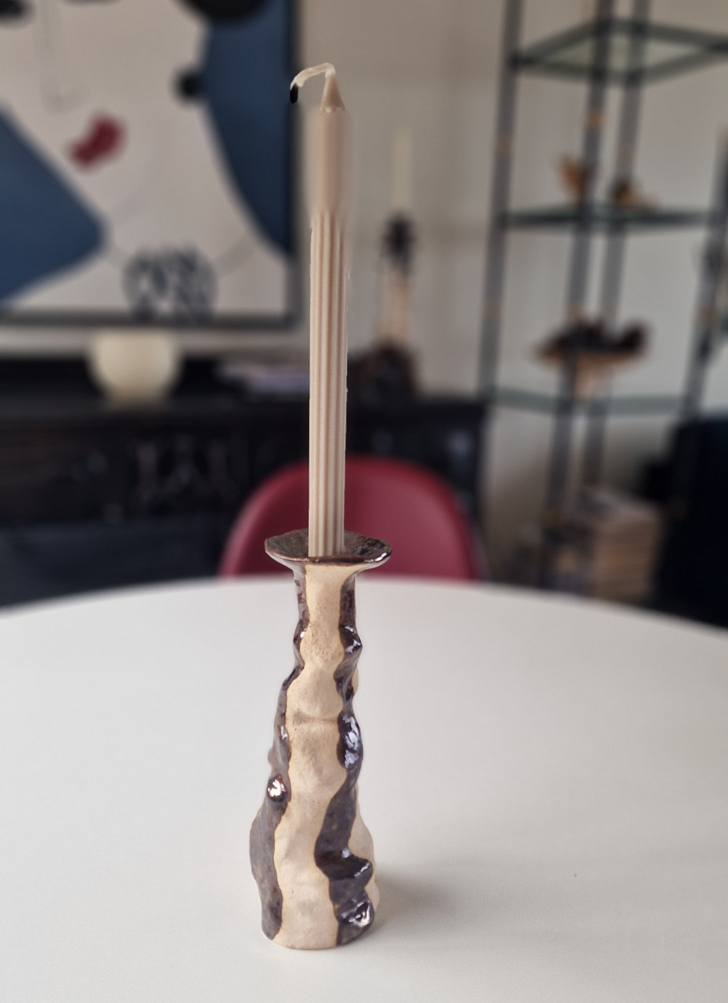 Lysestake i keramikk